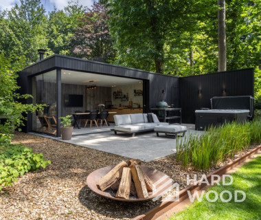 Закрытая беседка с барбекю и остеклением №6 - фото 1332